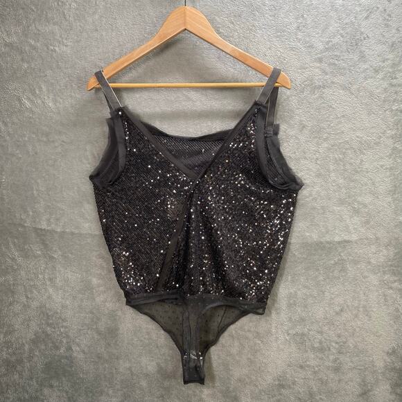 Free People Bodysuit Medium Indie Boho Chic Fairy Grunge Whimsigoth Going Out - Picture 3 of 16